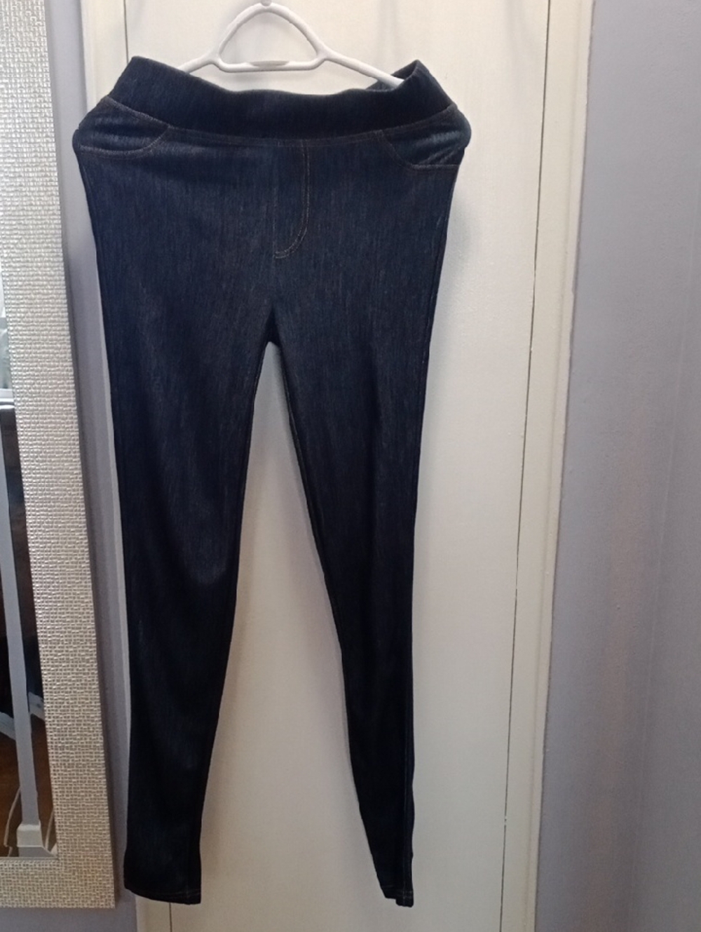Stretch Denim Leggings - Dark Blue